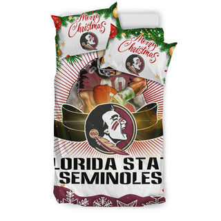 Colorful Gift Shop Merry Christmas Florida State Seminoles Bedding Sets