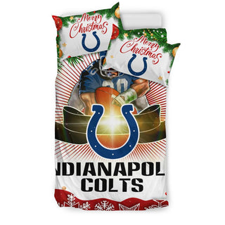 Colorful Gift Shop Merry Christmas Indianapolis Colts Bedding Sets