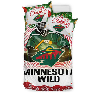 Colorful Gift Shop Merry Christmas Minnesota Wild Bedding Sets