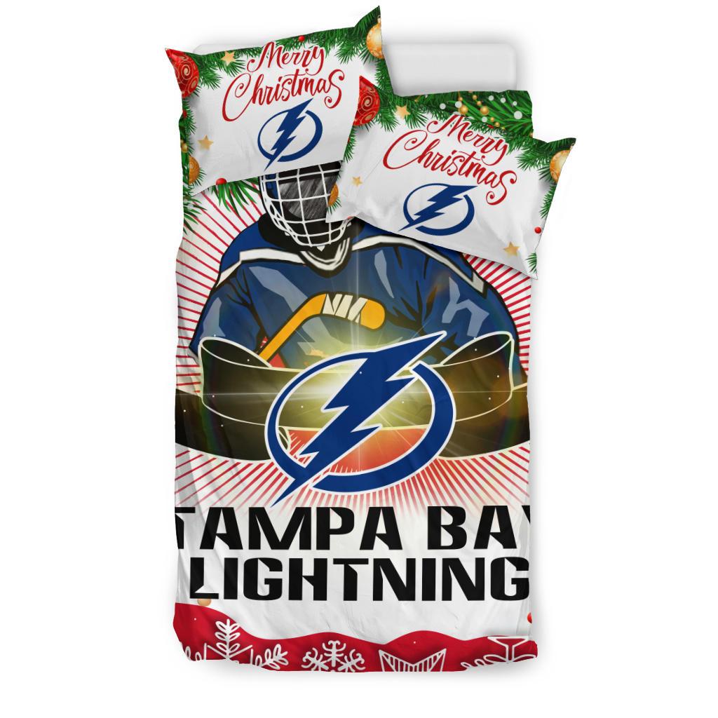 Colorful Gift Shop Merry Christmas Tampa Bay Lightning Bedding Sets