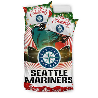 Colorful Gift Shop Merry Christmas Seattle Mariners Bedding Sets