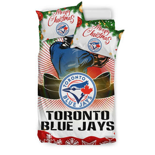 Colorful Gift Shop Merry Christmas Toronto Blue Jays Bedding Sets