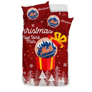 Merry Xmas Gift New York Mets Bedding Sets Pro Shop