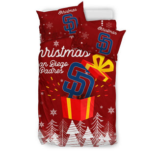 Merry Xmas Gift San Diego Padres Bedding Sets Pro Shop