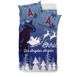 Merry Christmas Gift Los Angeles Angels Bedding Sets Pro Shop