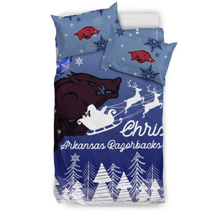 Merry Christmas Gift Arkansas Razorbacks Bedding Sets Pro Shop