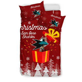 Merry Xmas Gift San Jose Sharks Bedding Sets Pro Shop