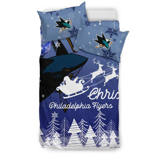 Merry Christmas Gift San Jose Sharks Bedding Sets Pro Shop