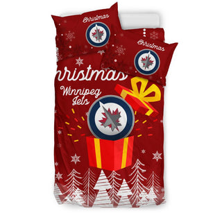 Merry Xmas Gift Winnipeg Jets Bedding Sets Pro Shop