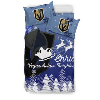 Merry Christmas Gift Vegas Golden Knights Bedding Sets Pro Shop