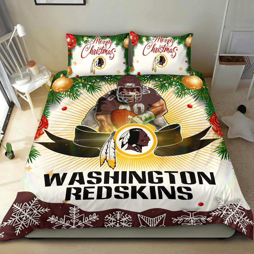 Colorful Gift Shop Merry Christmas Washington Redskins Bedding Sets