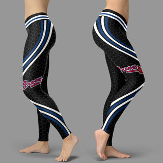 Black Curve Atlanta Braves Leggings