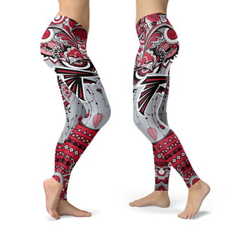 Boho Atlanta Falcons Leggings With Fantastic Art
