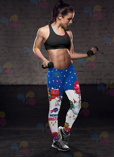 Funny Merry Christmas Buffalo Bills Leggings