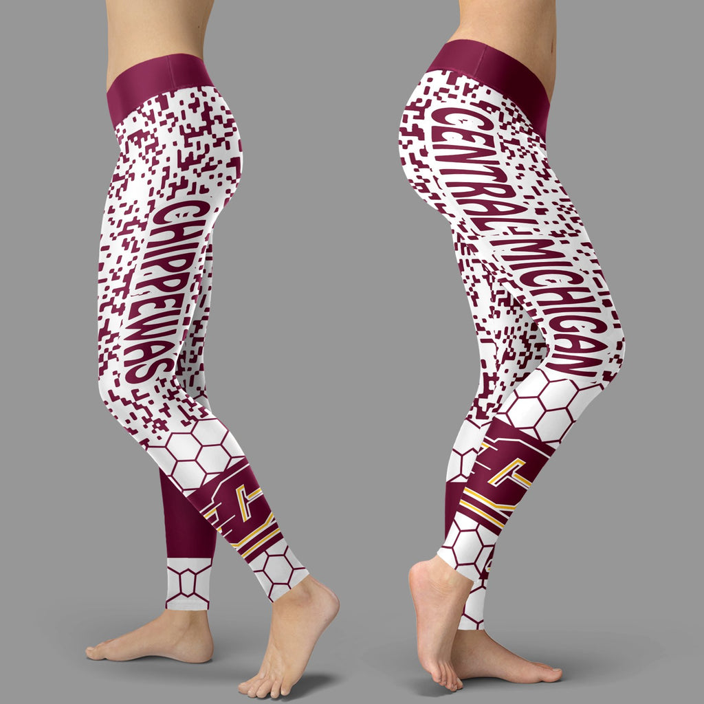 Incredible Patterns Luxury Central Michigan Chippewas Leggings