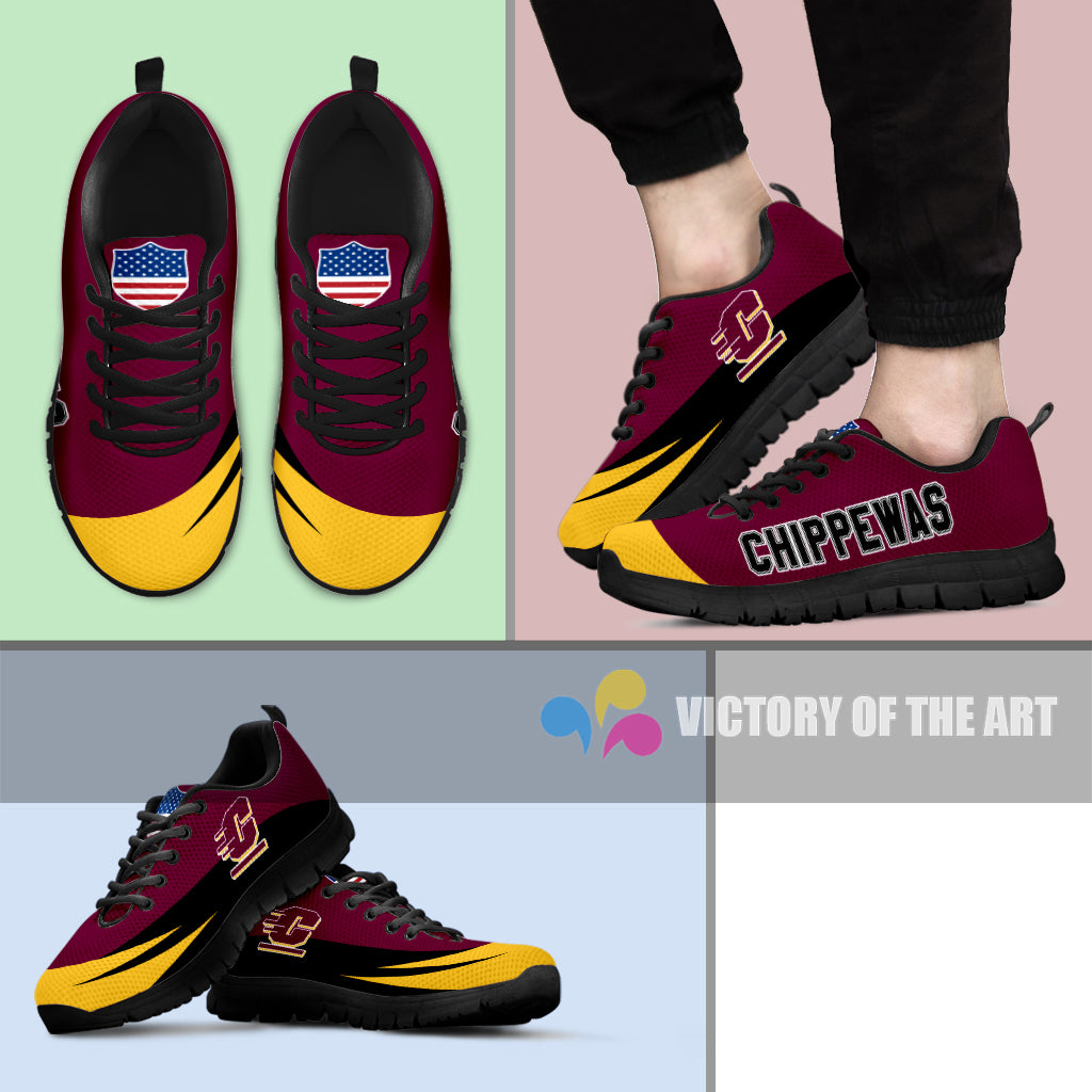 Special Gift Logo Central Michigan Chippewas Sneakers