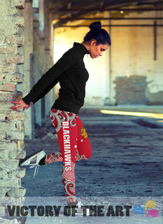 Colorful Summer With Wave Chicago Blackhawks Leggings
