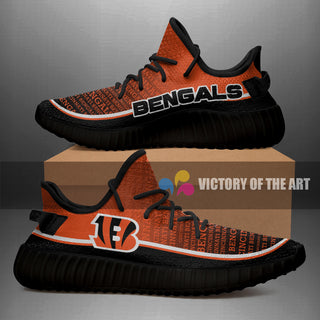 Words In Line Logo Cincinnati Bengals Yeezy Shoes