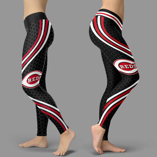 Black Curve Cincinnati Reds Leggings