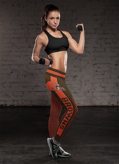 Colorful Gorgeous Fitting Fabulous Cleveland Browns Leggings