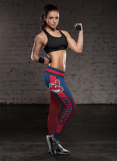 Colorful Gorgeous Fitting Fabulous Cleveland Indians Leggings