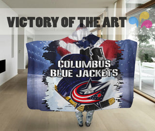 Special Edition Columbus Blue Jackets Home Field Advantage Hooded Blanket