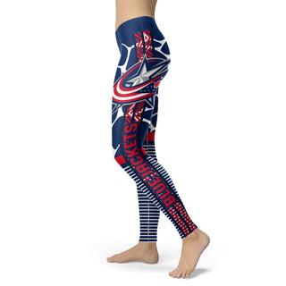 Awesome Light Attractive Columbus Blue Jackets Leggings
