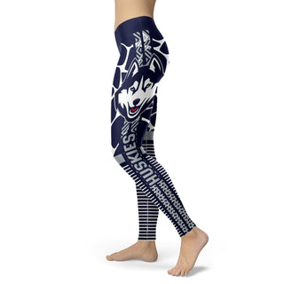 Awesome Light Attractive Connecticut Huskies Leggings