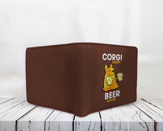 Corgi Daddy Beer Lover Men's Wallets