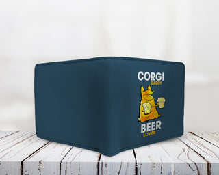 Corgi Daddy Beer Lover Men's Wallets