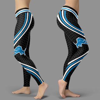 Black Curve Detroit Lions Leggings