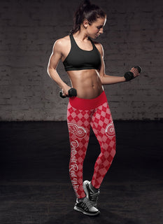 Cosy Seamless Colorful Detroit Red Wings Leggings