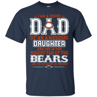 Proud Of Dad with Daughter Chicago Bears Tshirt For Fan