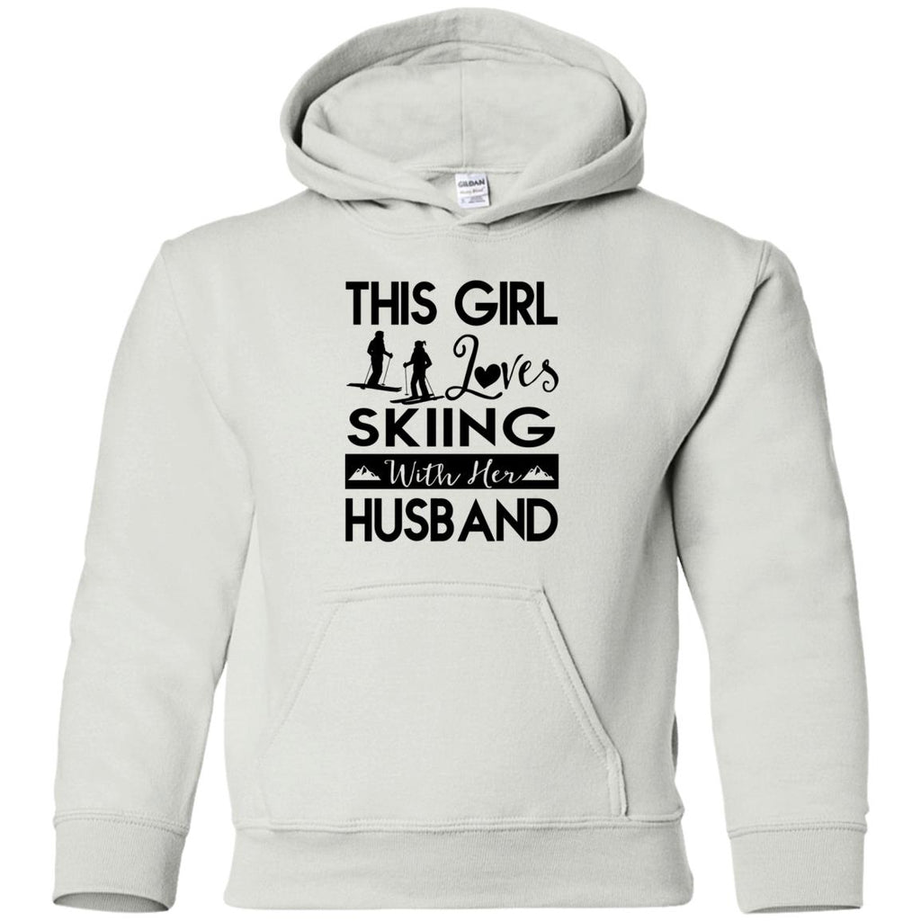 This Girl Loves Skiing With Her Husband Tshirt Gift