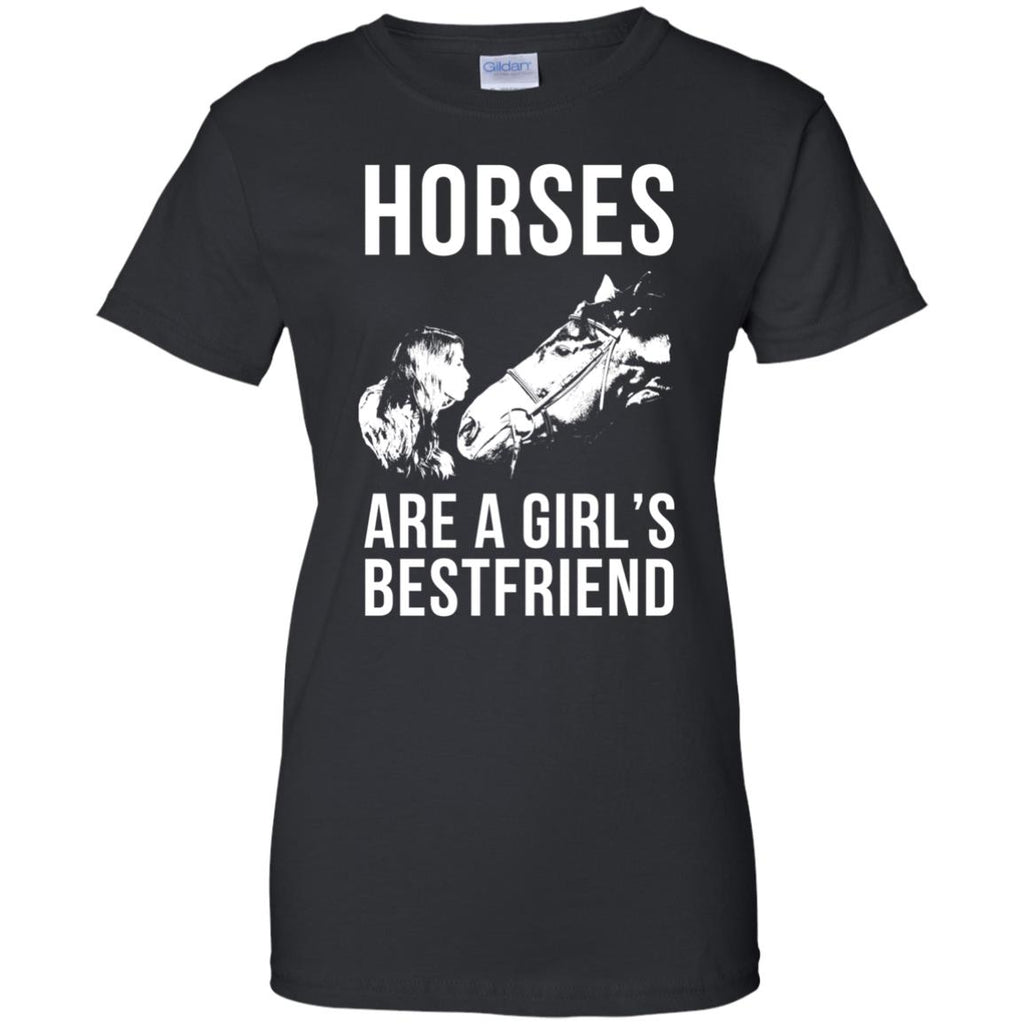 Horses Are A Girl's Bestfriend Horse Tee Shirt For Equestrian Girl