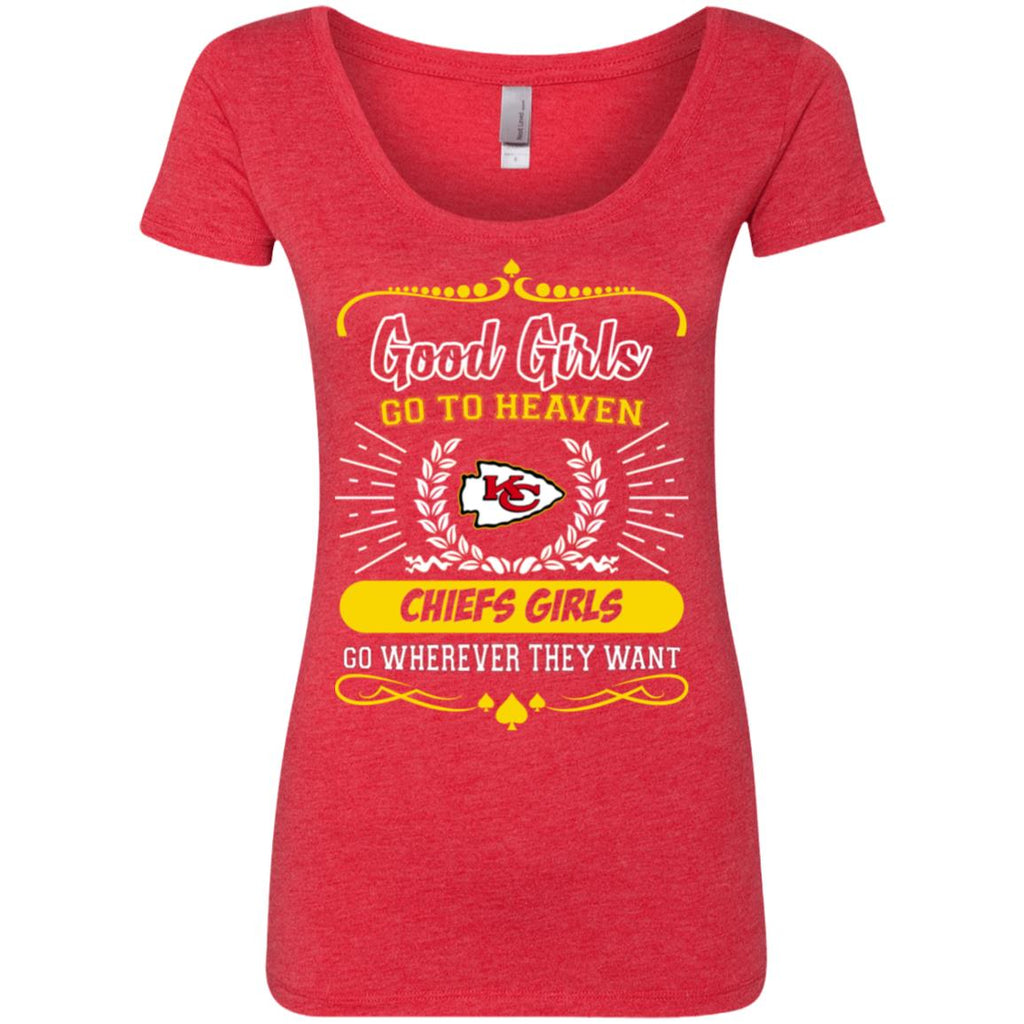 Good Girls Go To Heaven Kansas City Chiefs Girls Tshirt For Fans