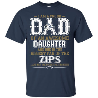 Proud Of Dad with Daughter Akron Zips Tshirt For Fan