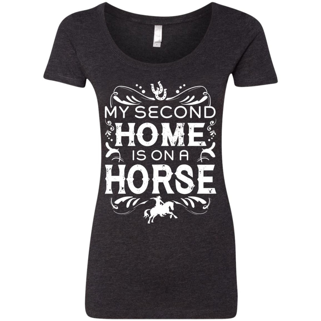 My Second Home Is On A Horse Tshirt For Equestrian Gift