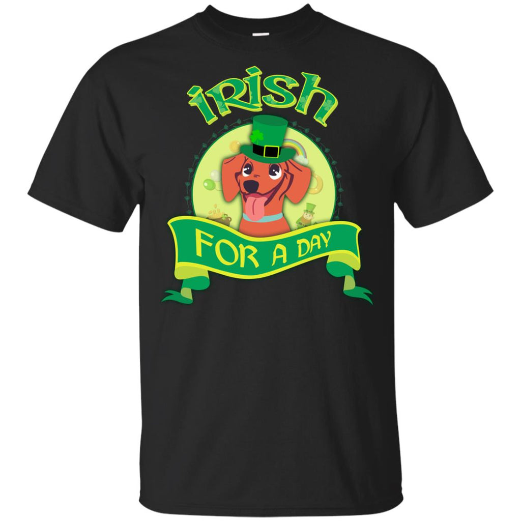 Funny Dachshund Dog Shirt Irish For A Day As Doxie St. Patrick's Day Gift