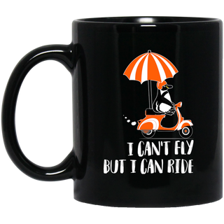 I Can't Fly But I Can Ride Motorcycle Penguin Mugs