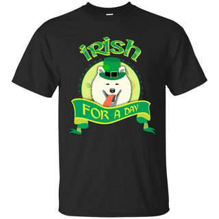 Funny Samoyed Tshirt Irish For A Day St. Patrick's day Sammy Dog Gift