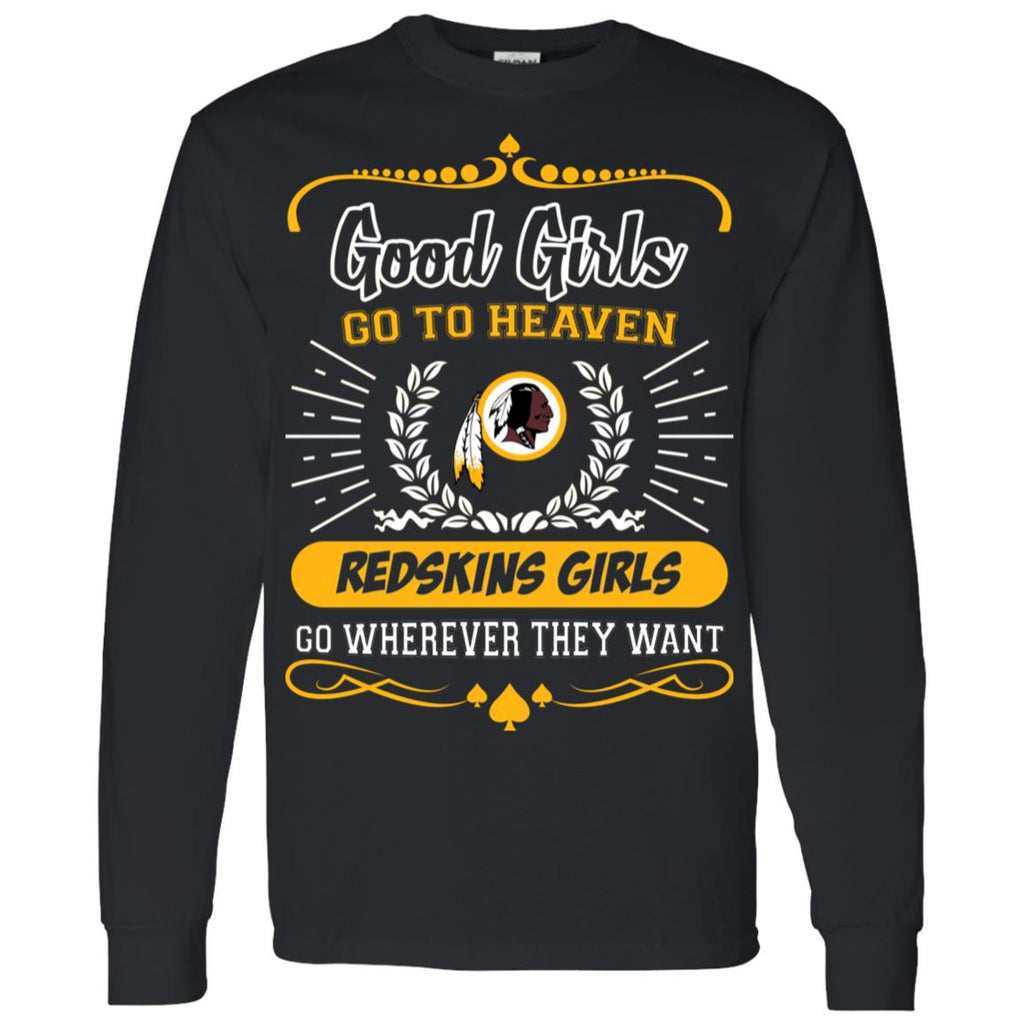 Good Girls Go To Heaven Washington Redskins Girls Tshirt For Fans