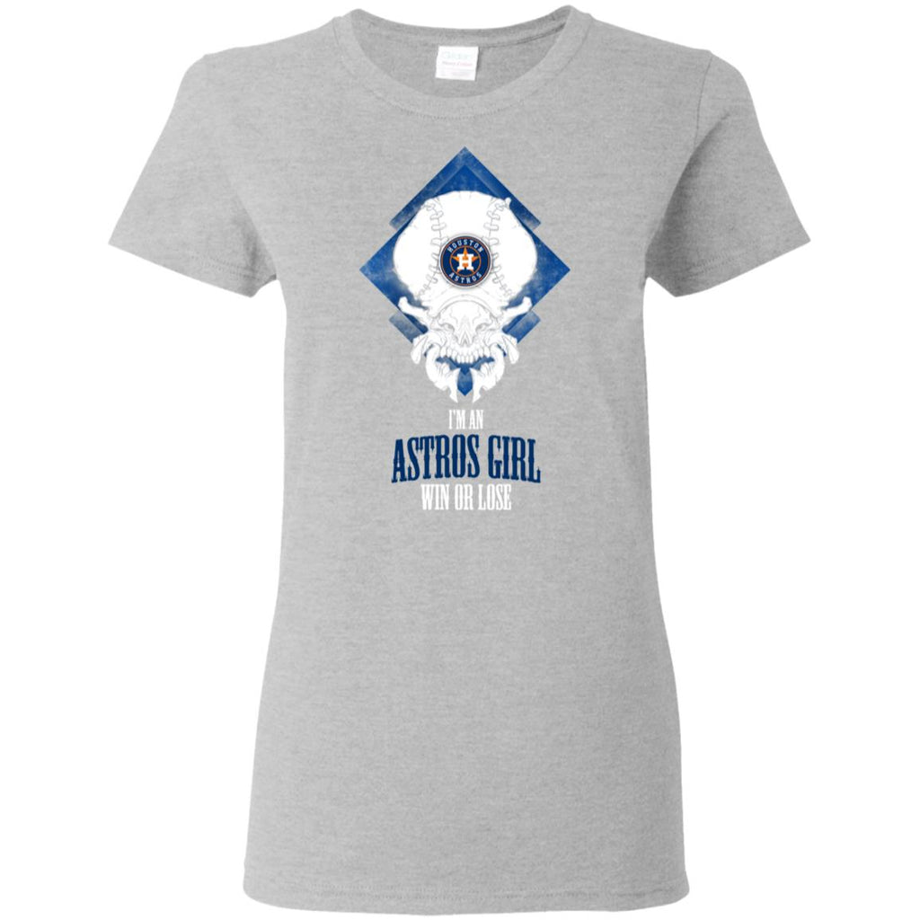 Houston Astros Girl Win Or Lose Tee Shirt Halloween Gift