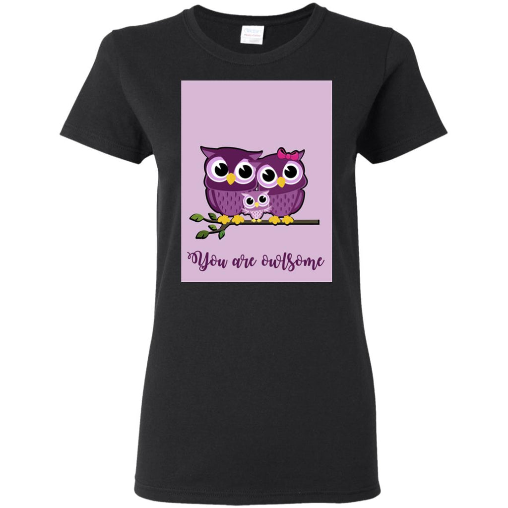 Purple You Are Owlsome In Cute Gift Owl Tshirt