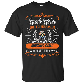 Good Girls Go To Heaven Miami Marlins Girls T Shirts