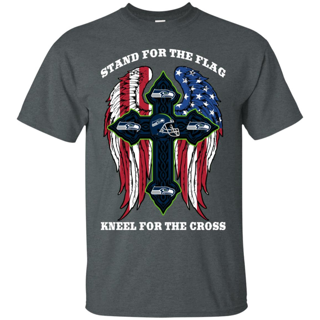 Stand For The Flag Kneel For The Cross Seattle Seahawks Tshirt