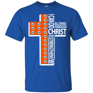 Gorgeous I Can Do All Things Through Christ Miami Dolphins T Shirts