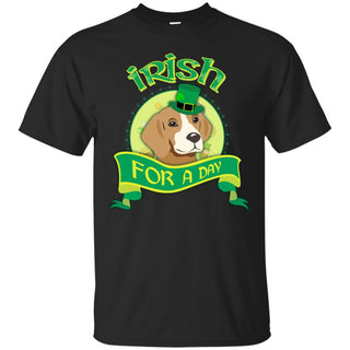 Funny Beagle Dog Shirt Irish For A Day for St. Pattrick's Day Gift