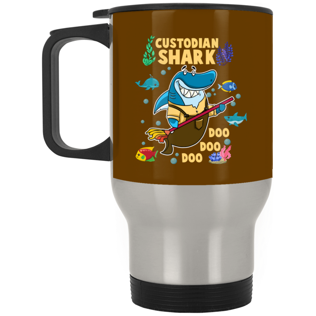 Custodian Shark Doo Doo Doo Mugs