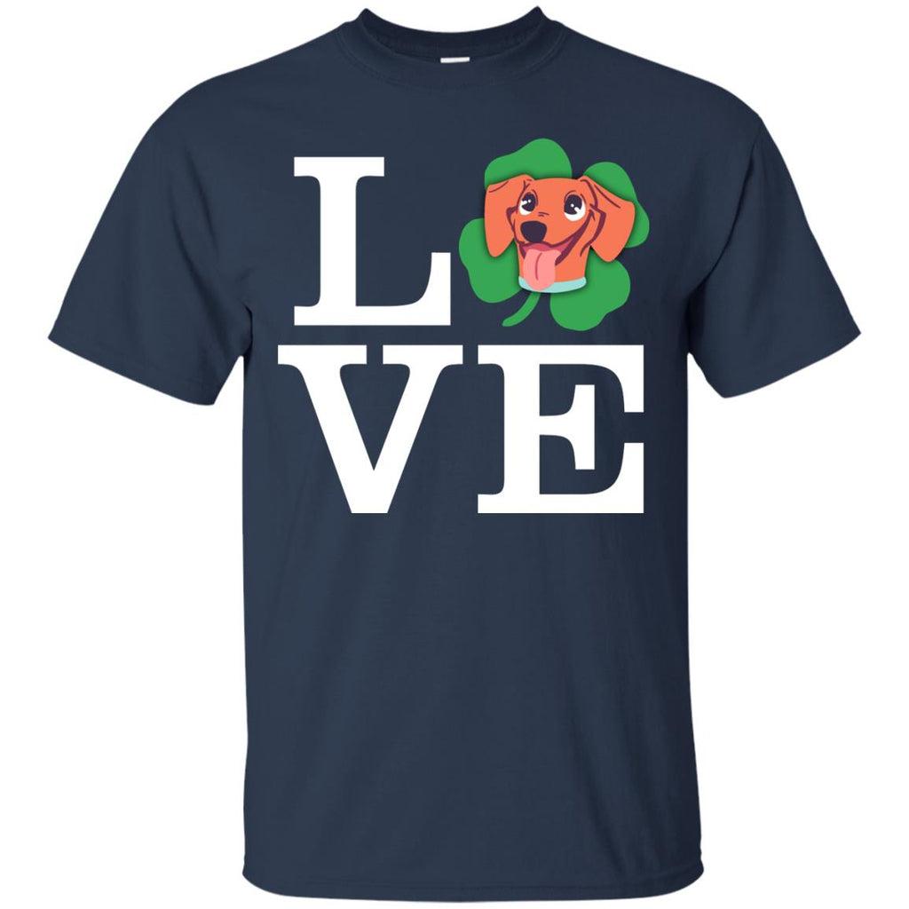 Funny Dachshund Dog Shirt Love Animals As Doxie Gift St. Patrick's Day